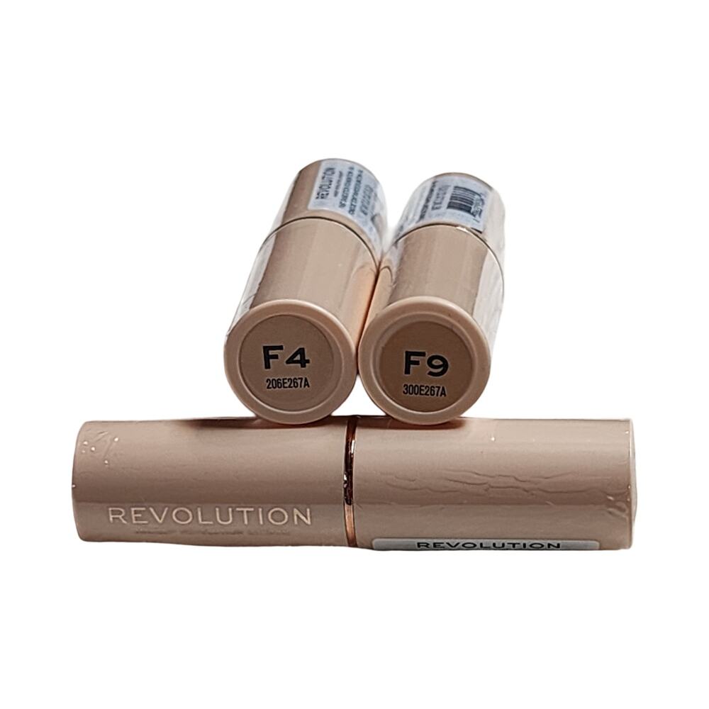 Makeup Revolution Fast Base Stick Foundation Contour Highlight Duo Lot F4 F9